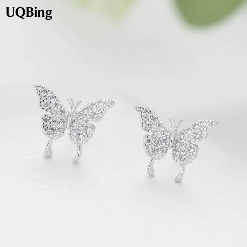 Fashion 925 Sterling Silver Full Rhinestone Crystal Butterfly Stud Earrings For Woman Jewelry Wholesale Free Shipping
Fashion 925 Sterling Silver Full Rhinestone Crystal Butterfly Stud Earrings For Woman Jewelry Wholesale Free Shipping