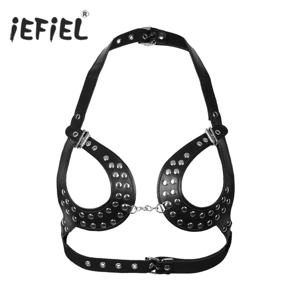 Women Sexy Ladies PU Leather Adjustable Body Chain Harness Bra Belt with Buckles Rivets for Costumes Party Cosplay Open Bra Tops
Women Sexy Ladies PU Leather Adjustable Body Chain Harness Bra Belt with Buckles Rivets for Costumes Party Cosplay Open Bra Tops