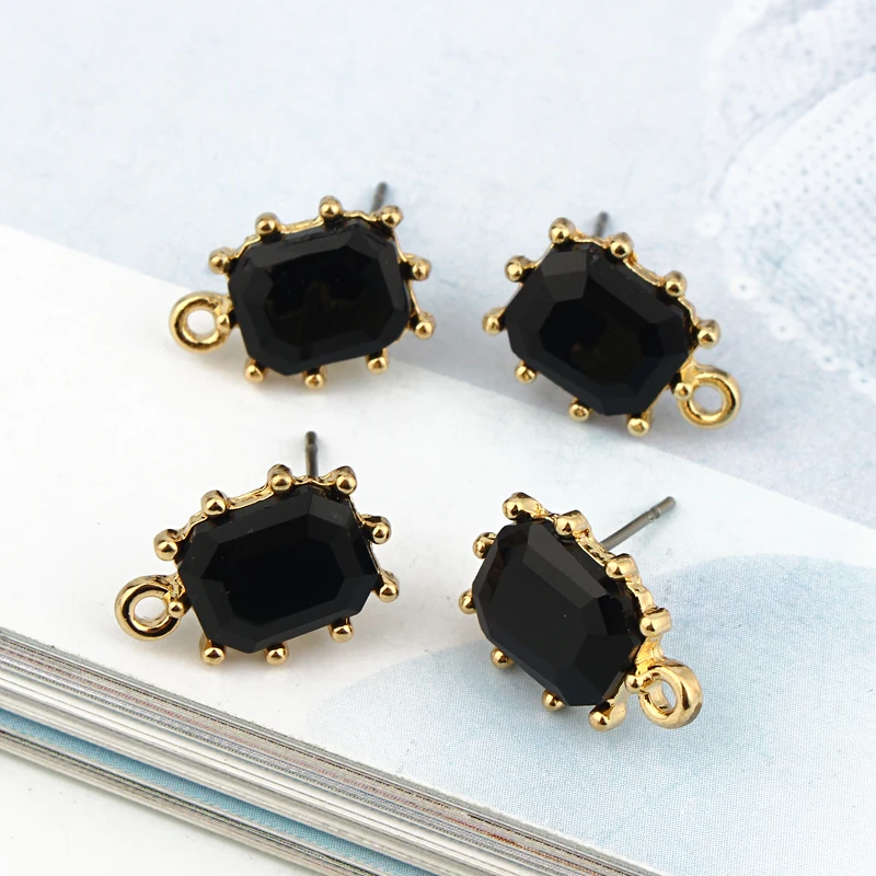 4Pcs Cool Black Stud Earrings Crystal Findings DIY Jewelry Charms New Party One Hole Stud Earring Eardrops Pendant Making C216
4Pcs Cool Black Stud Earrings Crystal Findings DIY Jewelry Charms New Party One Hole Stud Earring Eardrops Pendant Making C216