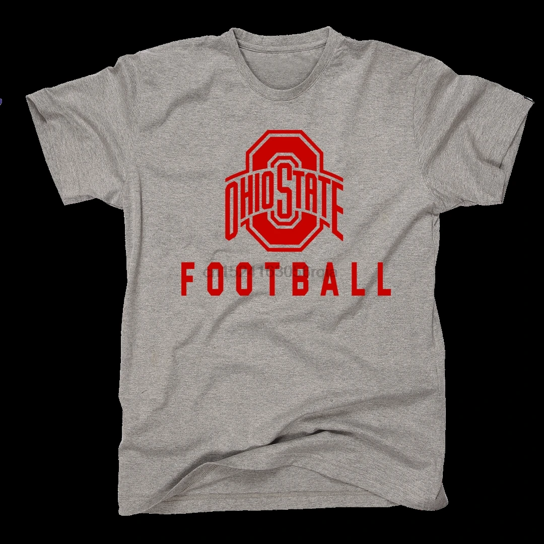 Ohio State University Football Pride T-shirt Gray with Red S-4XL OSU Port Co