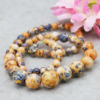 Fashion Jewelry Necklaces 6-14mm Yellow Rain Flower Stones 15inch Women Bead Necklace Fashion Semi-precious Stones Female Gift 
Fashion Jewelry Necklaces 6-14mm Yellow Rain Flower Stones 15inch Women Bead Necklace Fashion Semi-precious Stones Female Gift