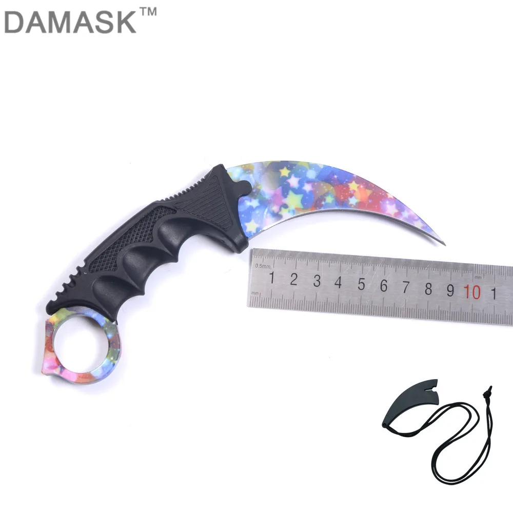 DAMASK Тактический Karambit для поездки на природу Кемпинг Туризм Охота боевые csgo Counter