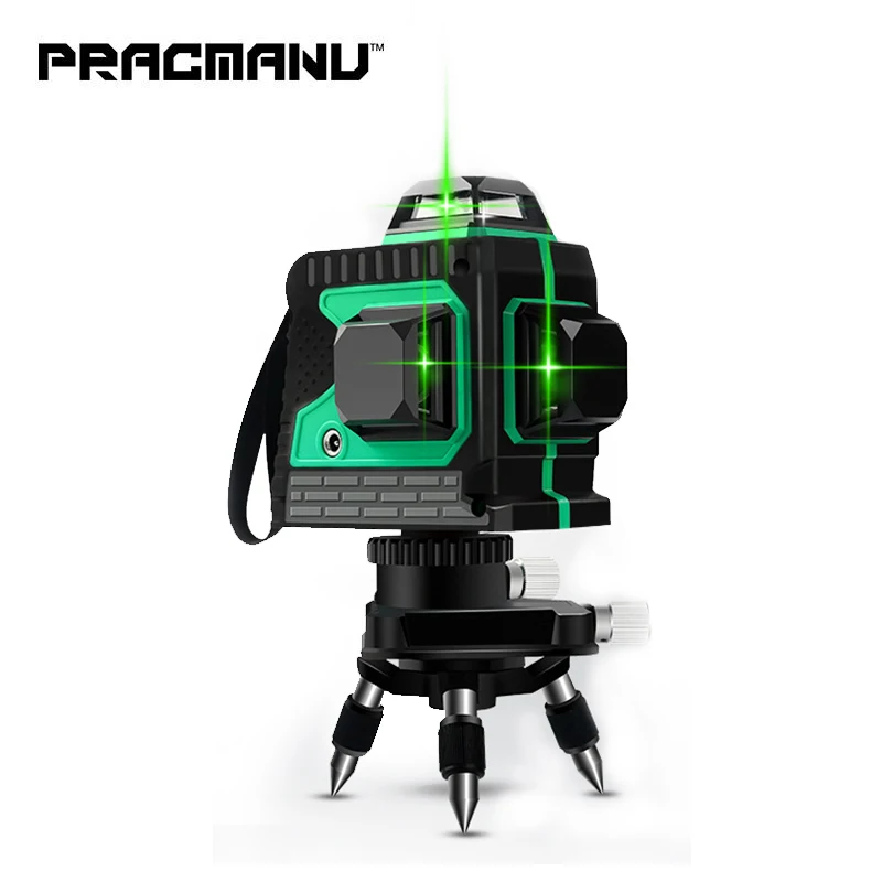 PRACMANU 12 Line 3D Green laser level 360 Vertical And Horizontal Laser Level Self-leveling Cross Line Laser Level with outdoor
PRACMANU 12 Line 3D Green laser level 360 Vertical And Horizontal Laser Level Self-leveling Cross Line Laser Level with outdoor