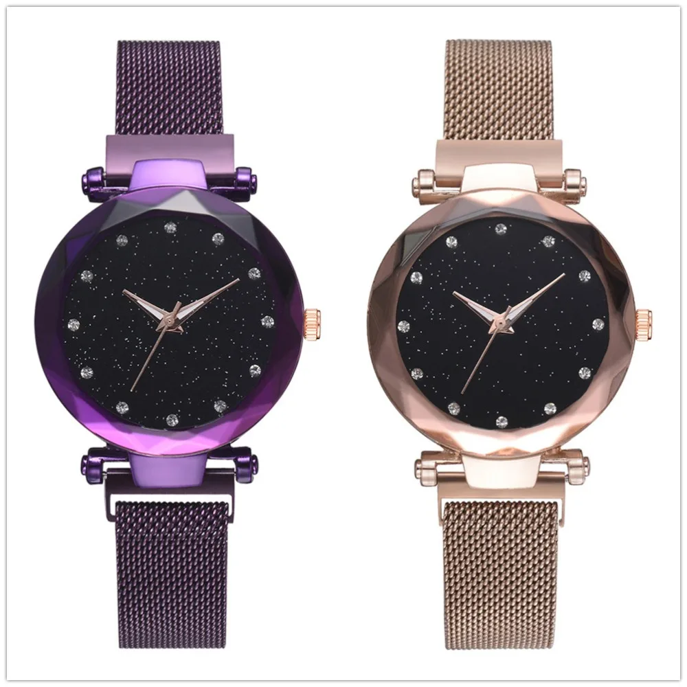 Best Selling Women Mesh Magnet Buckle Starry Sky Watch Casual Luxury Women Geometric Surface Quartz Watches
Best Selling Women Mesh Magnet Buckle Starry Sky Watch Casual Luxury Women Geometric Surface Quartz Watches
