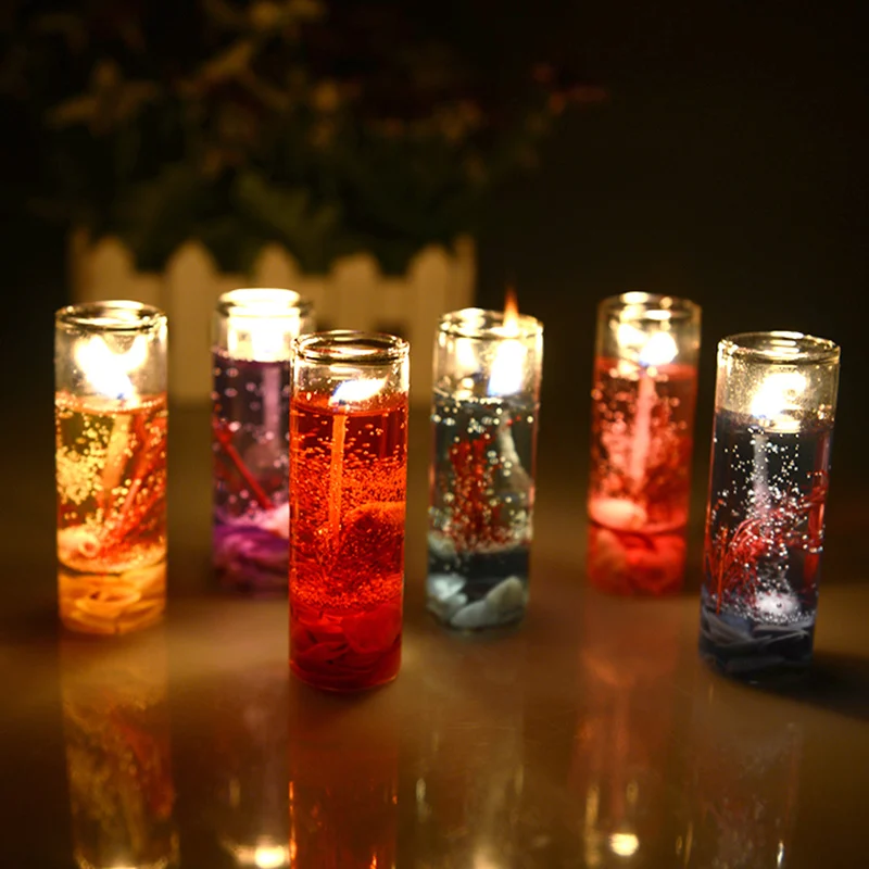 

6pcs! Romantic gift shell ocean jelly small transparent candles Valentine's, Christmas, Birthday, Wedding, decoration.