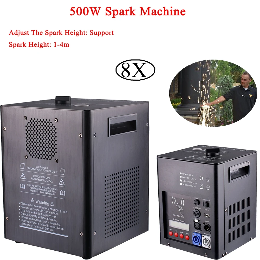 8Pcs/Lot Remote And DMX Controlled 500W Cold Spark Fireworks Machine Spray 1-4m Firework Fountain Sparkular Wedding Machine
8Pcs/Lot Remote And DMX Controlled 500W Cold Spark Fireworks Machine Spray 1-4m Firework Fountain Sparkular Wedding Machine