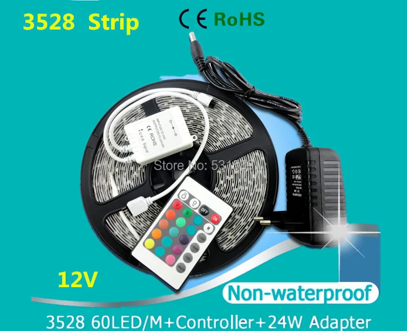 Free shipping 3528 LED Strip no Waterproof 12V 60LEDs/m+24W Adapter Power Supply only RGB and Changeable with 24 Keys Controller
Free shipping 3528 LED Strip no Waterproof 12V 60LEDs/m+24W Adapter Power Supply only RGB and Changeable with 24 Keys Controller