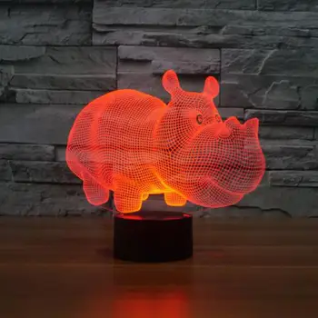 New Rhino 3d Lights 7 Colorful Touch Led Visual Desk Lamp Gift Decorative Table Lamp Novelty Luminaria Led Night Light
New Rhino 3d Lights 7 Colorful Touch Led Visual Desk Lamp Gift Decorative Table Lamp Novelty Luminaria Led Night Light