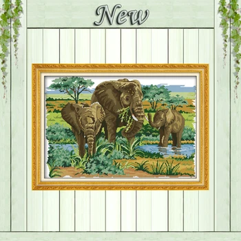 Elephants family foraging Drawing painting,Counted print on canvas DMC 14CT 11CT NKF Cross Stitch Needlework kits Embroidery Set
Elephants family foraging Drawing painting,Counted print on canvas DMC 14CT 11CT NKF Cross Stitch Needlework kits Embroidery Set