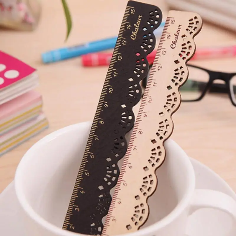 1pc 15cm Korea Kawaii Cute Stationery Lace Brown Wood Ruler Sewing Ruler Office School Accessories Openwork Lace Wooden Ruler
1pc 15cm Korea Kawaii Cute Stationery Lace Brown Wood Ruler Sewing Ruler Office School Accessories Openwork Lace Wooden Ruler