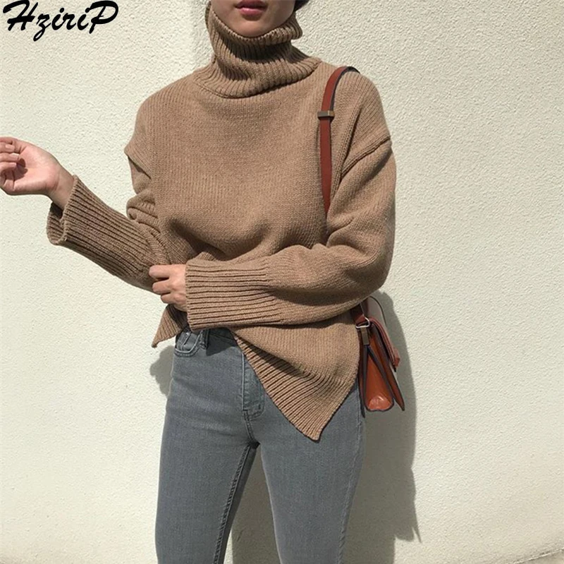 HziriP 2018 Autumn Winter Women Comfortable Knitted High Quality Sweaters Solid Wild Simple Sexy Split Long Sleeve 4 Colors
HziriP 2018 Autumn Winter Women Comfortable Knitted High Quality Sweaters Solid Wild Simple Sexy Split Long Sleeve 4 Colors