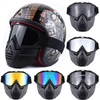 New Modular Mask Detachable Goggles And Mouth Filter Perfect for Open Face Motorcycle Half Helmet or Vintage Helmets Gafas Moto
New Modular Mask Detachable Goggles And Mouth Filter Perfect for Open Face Motorcycle Half Helmet or Vintage Helmets Gafas Moto