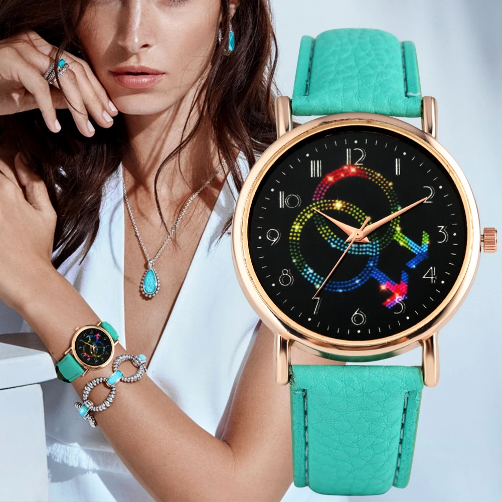 Woman's Exquisite Female Gender Symbol Pattern Dial Watch Arabic Numerals Dial Leather Strap Quartz Wristwatch for Female
Woman's Exquisite Female Gender Symbol Pattern Dial Watch Arabic Numerals Dial Leather Strap Quartz Wristwatch for Female