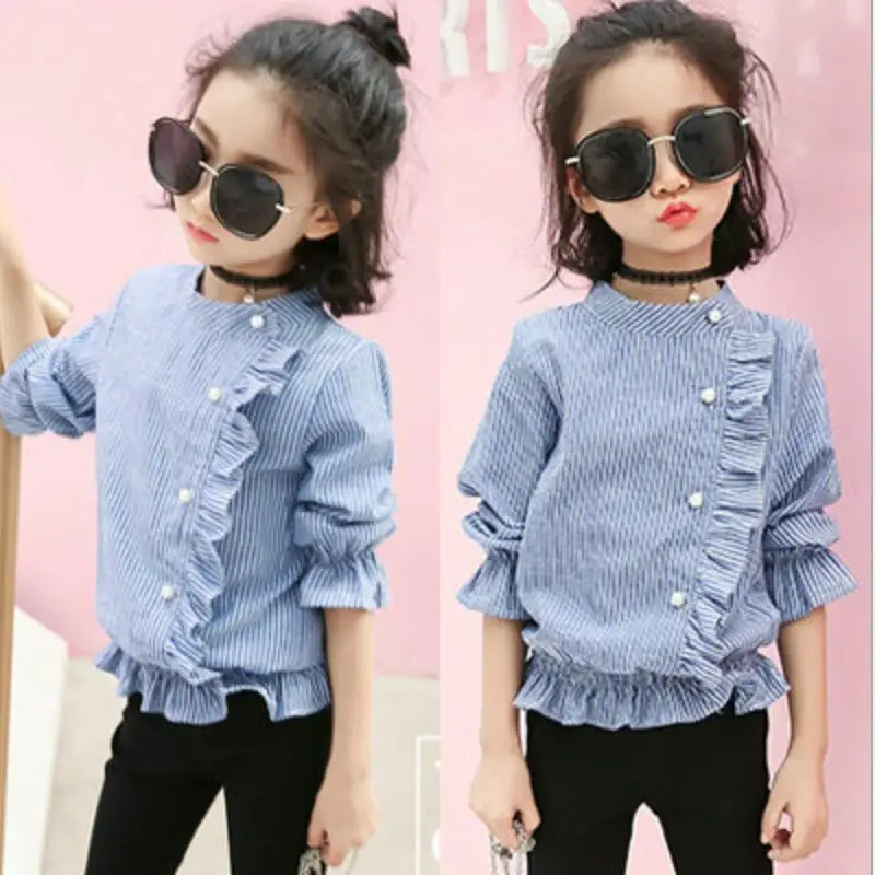2018 Fall Spring Baby Toddler Clothes Blue Striped Girls Shirts Kids Children Long Sleeve School Girl Tops And Blouse JW3192A
2018 Fall Spring Baby Toddler Clothes Blue Striped Girls Shirts Kids Children Long Sleeve School Girl Tops And Blouse JW3192A