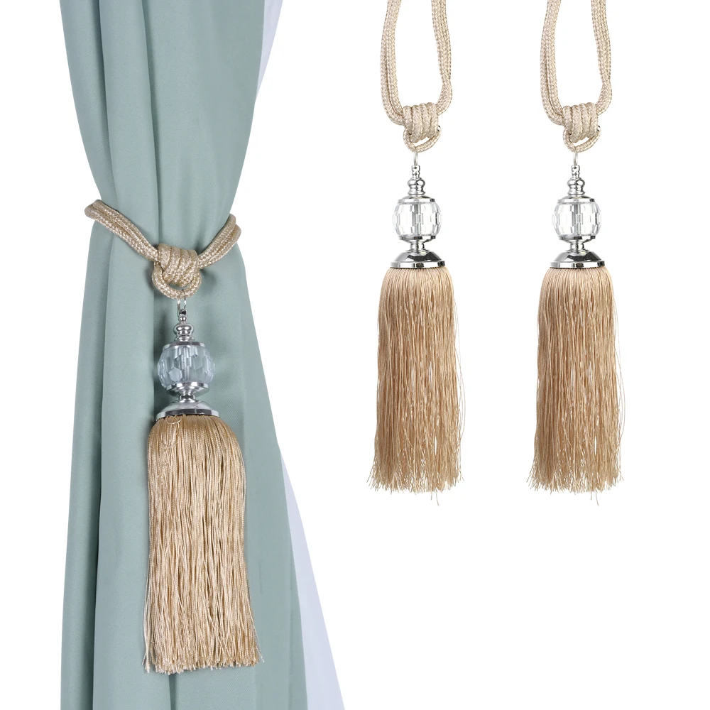 2PC Crystal Tassel Curtain Tiebacks Beaded Ball Tassel Rope Window Curtain Decor Home Decoration Accessories
2PC Crystal Tassel Curtain Tiebacks Beaded Ball Tassel Rope Window Curtain Decor Home Decoration Accessories