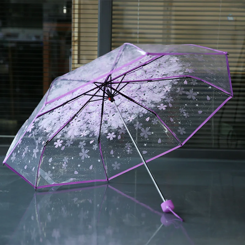 8k 3 fold sun rain umbrellas high quality rain tools woman flowers transparent umbrella for female and male
8k 3 fold sun rain umbrellas high quality rain tools woman flowers transparent umbrella for female and male