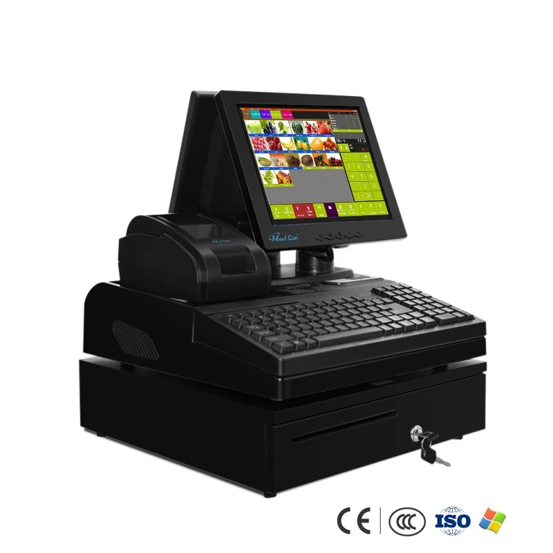 Meetsun Ms 910d All In One Double Screen Pos System Cash Register