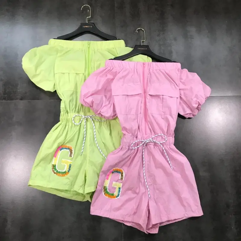 2019 summer new color sequined letters elastic word shoulder tube top shorts jumpsuit
2019 summer new color sequined letters elastic word shoulder tube top shorts jumpsuit