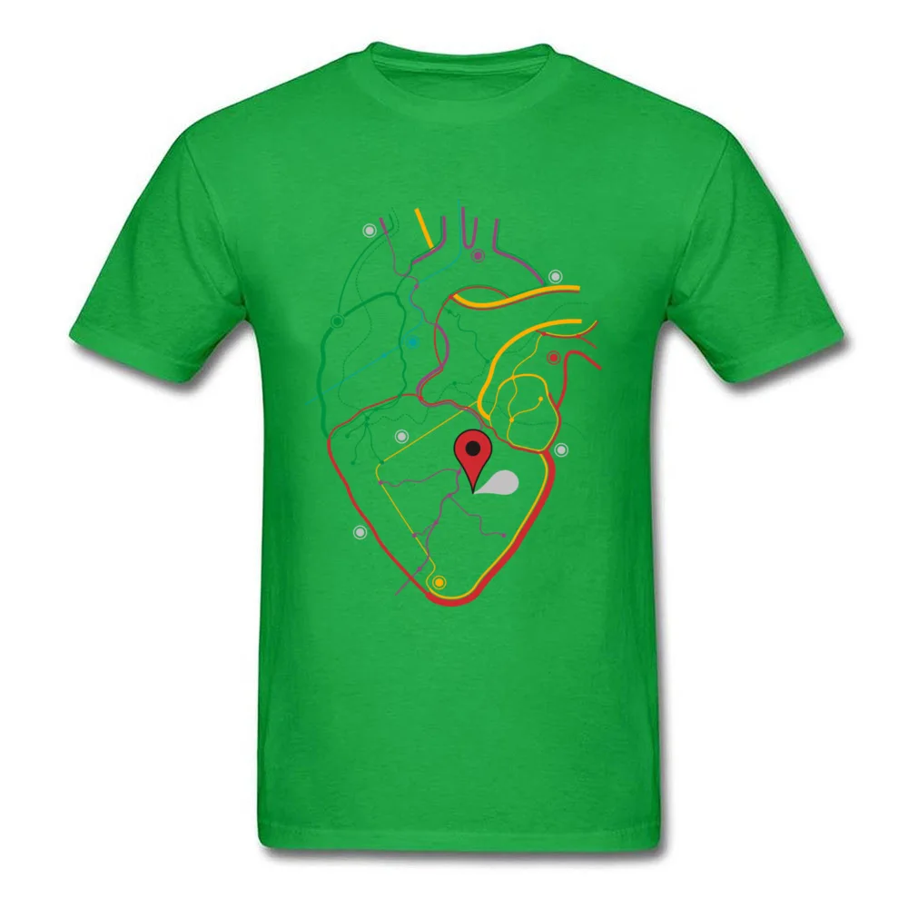 Prevailing You Are Here Leisure T Shirt Crewneck Cotton Fabric Man Tops Shirts Short Sleeve Summer Fall Leisure Sweatshirts You Are Here green