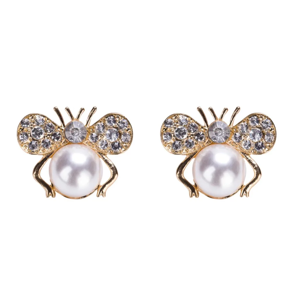2018 New Fashion Simulated Pearl Bee Stud Earrings for Women Elegant Rhinestone Earring Cute Bees Jewelry Party Earring
2018 New Fashion Simulated Pearl Bee Stud Earrings for Women Elegant Rhinestone Earring Cute Bees Jewelry Party Earring