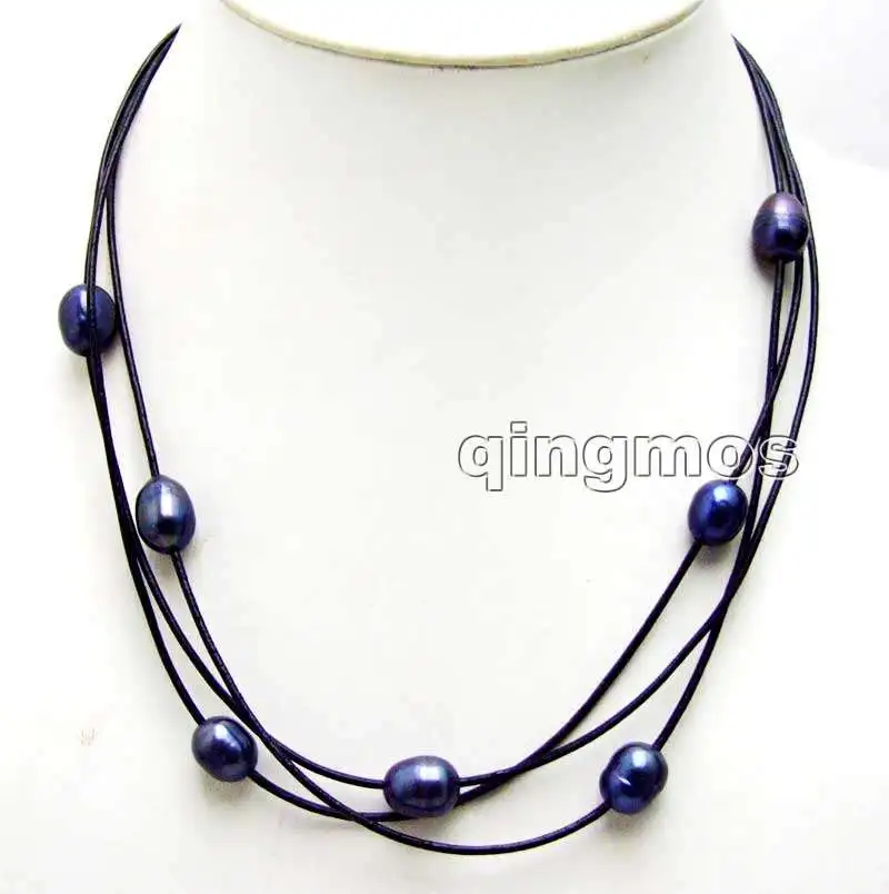 Big 10-11mm Black Rice natural Freshwater Pearls 3 Strands 19-21" necklace-nec5939 wholesale/retail Free shipping
Big 10-11mm Black Rice natural Freshwater Pearls 3 Strands 19-21" necklace-nec5939 wholesale/retail Free shipping