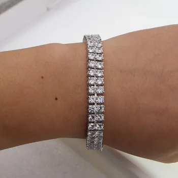 High Quality Charm Fashion Hip hop Crystal Zircon Bracelets Iced Out Double Row Silver Color Rapper Rhinestones Chain Drop ship
High Quality Charm Fashion Hip hop Crystal Zircon Bracelets Iced Out Double Row Silver Color Rapper Rhinestones Chain Drop ship