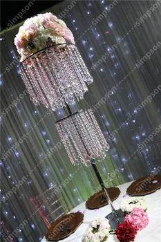 Free shipping 10pcs/lots Ritzy Acrylic Metal Flower Stand 2 Parts Chandelier 47.5''tall for Wedding decoration Party Event Usage
Free shipping 10pcs/lots Ritzy Acrylic Metal Flower Stand 2 Parts Chandelier 47.5''tall for Wedding decoration Party Event Usage