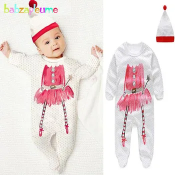 

babzapleume 2Piece/3-24M/Spring Autumn newborn jumpsuit baby girls clothes cartoon cute rompers+hats infant clothing sets BC1550