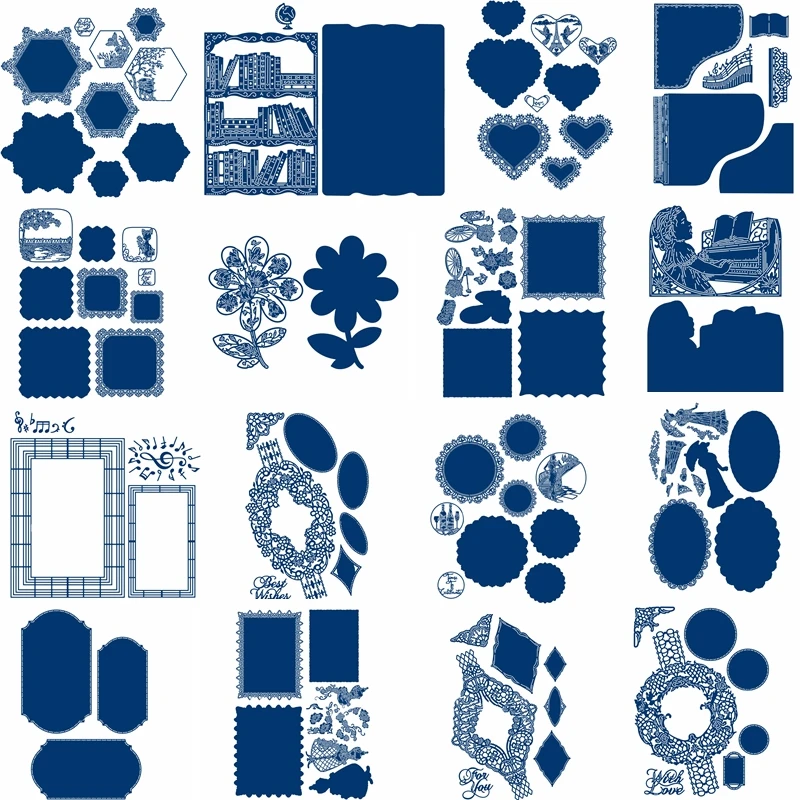 Frames Lace Kid Square Piano Metal Cutting Dies Stencil For Scrapbooking Embossing DIY Paper Card album Handcrafts Templates 201
Frames Lace Kid Square Piano Metal Cutting Dies Stencil For Scrapbooking Embossing DIY Paper Card album Handcrafts Templates 201
