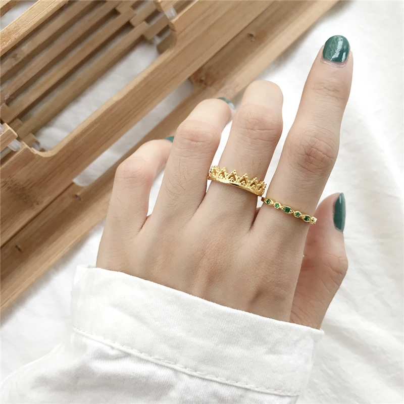 Emerald Simple Female Green Zircon Stone Finger Ring 925 Sterling Silver Women Gold Crown Prom Wedding Engagement Rings Gift
Emerald Simple Female Green Zircon Stone Finger Ring 925 Sterling Silver Women Gold Crown Prom Wedding Engagement Rings Gift