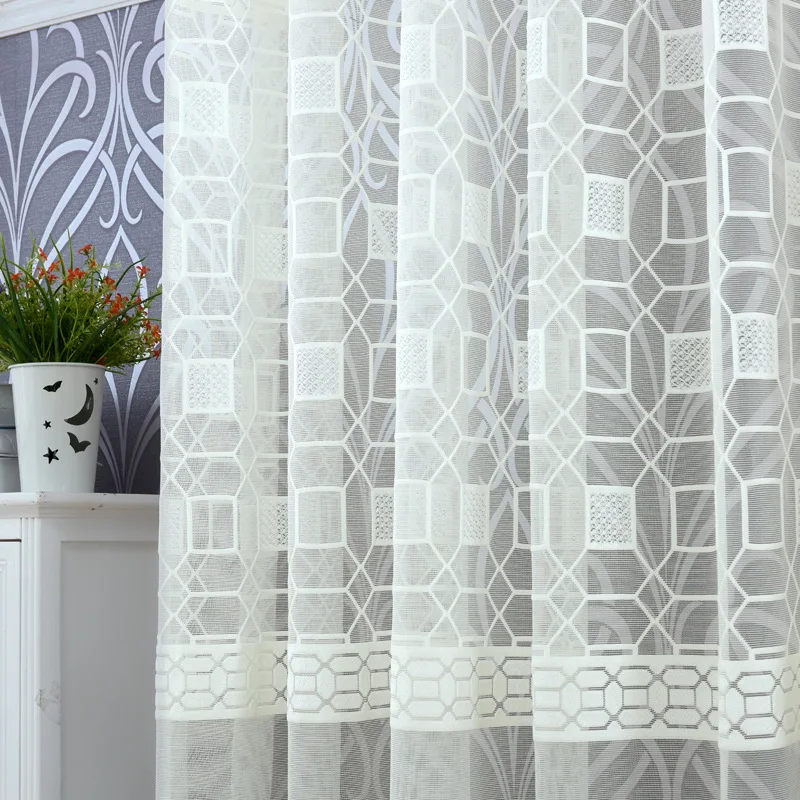 Tiyana Coffee Color Sheer Curtains for Living Room Decoration Geometric Embroidered Tulle Fabric Modern Window Curtain M077#4
Tiyana Coffee Color Sheer Curtains for Living Room Decoration Geometric Embroidered Tulle Fabric Modern Window Curtain M077#4