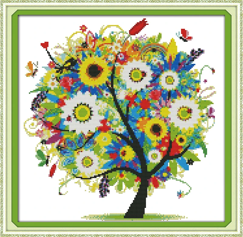 Happy tree Counted Cross Stitch 11CT Printed 14CT Set DIY Chinese Cotton Cross-stitch Kit Embroidery Needlework
Happy tree Counted Cross Stitch 11CT Printed 14CT Set DIY Chinese Cotton Cross-stitch Kit Embroidery Needlework