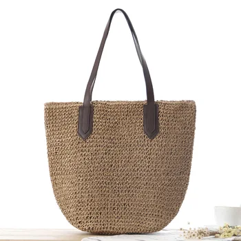 Knitting Casual Tote Women Summer Woven Rattan Shoulder Bag Fashin Lady Straw Large Capacity Holiday Outting Handbag Bohemia
Knitting Casual Tote Women Summer Woven Rattan Shoulder Bag Fashin Lady Straw Large Capacity Holiday Outting Handbag Bohemia