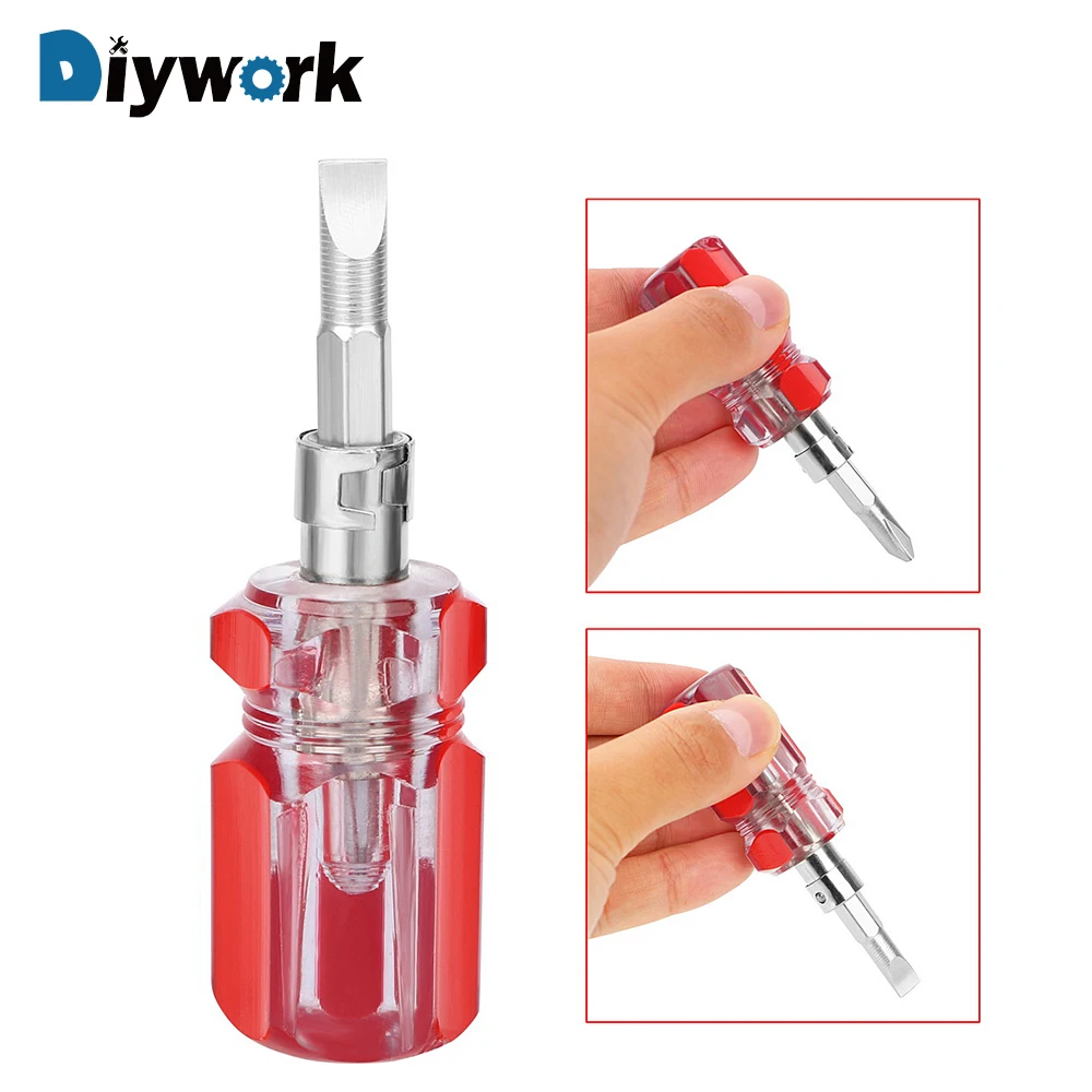 DIYWORK 2 in 1 Slotted Screwdriver Phillips Screwdriver Dual Interchangeable DIY Repair Tools Mini Multifunction
DIYWORK 2 in 1 Slotted Screwdriver Phillips Screwdriver Dual Interchangeable DIY Repair Tools Mini Multifunction
