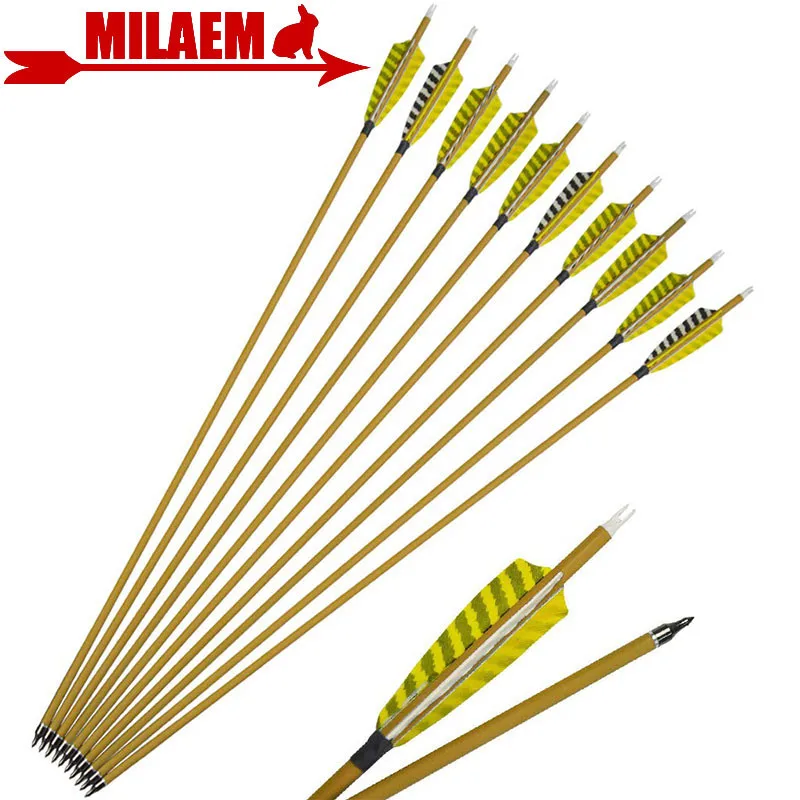 6/12pcs 30inch Archery Carbon Arrow Spine 450 4inch Turkey Feather ID6.2mm Outdoor Compound /Recurve Bow Hunting Accessories
6/12pcs 30inch Archery Carbon Arrow Spine 450 4inch Turkey Feather ID6.2mm Outdoor Compound /Recurve Bow Hunting Accessories
