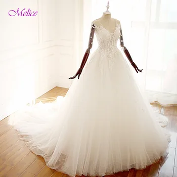 Fmogl Charming V-neck Lace Three Quarter A-Line Wedding Dresses 2019 Gorgeous Appliques Princess Wedding Gown Vestido de Noiva
Fmogl Charming V-neck Lace Three Quarter A-Line Wedding Dresses 2019 Gorgeous Appliques Princess Wedding Gown Vestido de Noiva