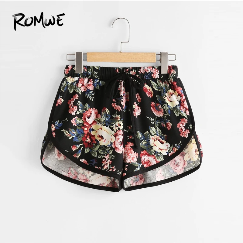 ROMWE Flower Print Stepped Hem Dolphin Shorts Swish Women Casual Drawstring Elastic Waist Shorts 2019 Fashion Summer Shorts
ROMWE Flower Print Stepped Hem Dolphin Shorts Swish Women Casual Drawstring Elastic Waist Shorts 2019 Fashion Summer Shorts