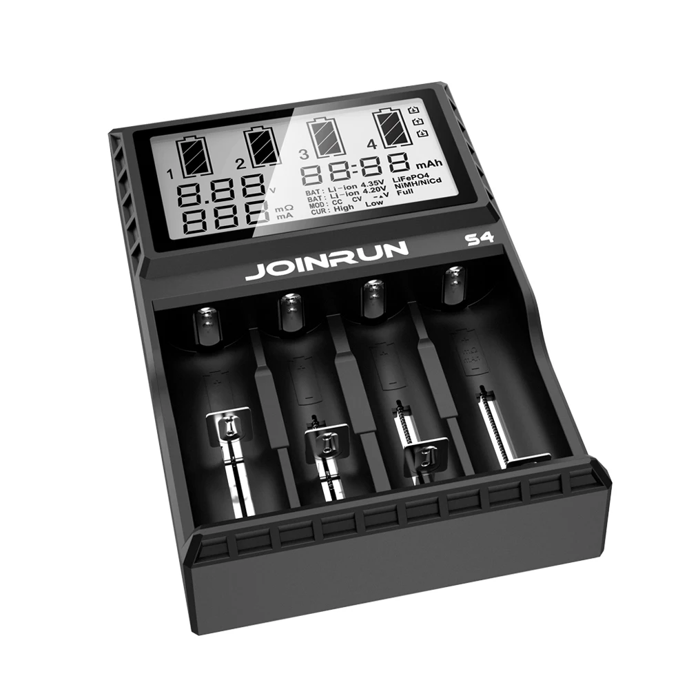 Joinrun S4 18650 зарядное устройство для литий ионных аккумуляторов Smart Li ion/Ni MH/Ni CD 14500 16340