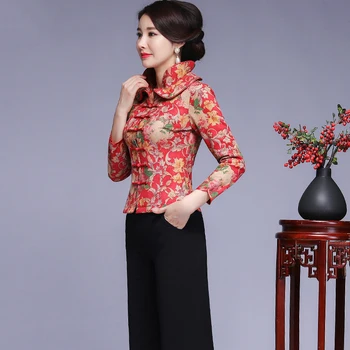 Plus Size 3XL 4XL Chinese Style Women Shirt Elegant Slim Print Flower Blouse Clothing Vintage Female Long Sleeve Tang Tops
Plus Size 3XL 4XL Chinese Style Women Shirt Elegant Slim Print Flower Blouse Clothing Vintage Female Long Sleeve Tang Tops