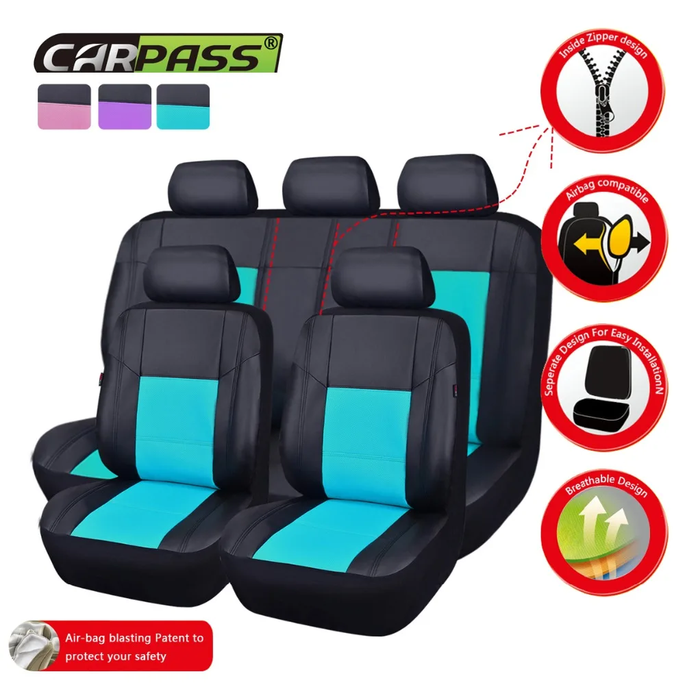 Car-pass Universal Car Seat Cover Side Airbag Compatible PU Leather Car Styling Interior Accessories Vehicle Seat Covers 7 color
Car-pass Universal Car Seat Cover Side Airbag Compatible PU Leather Car Styling Interior Accessories Vehicle Seat Covers 7 color