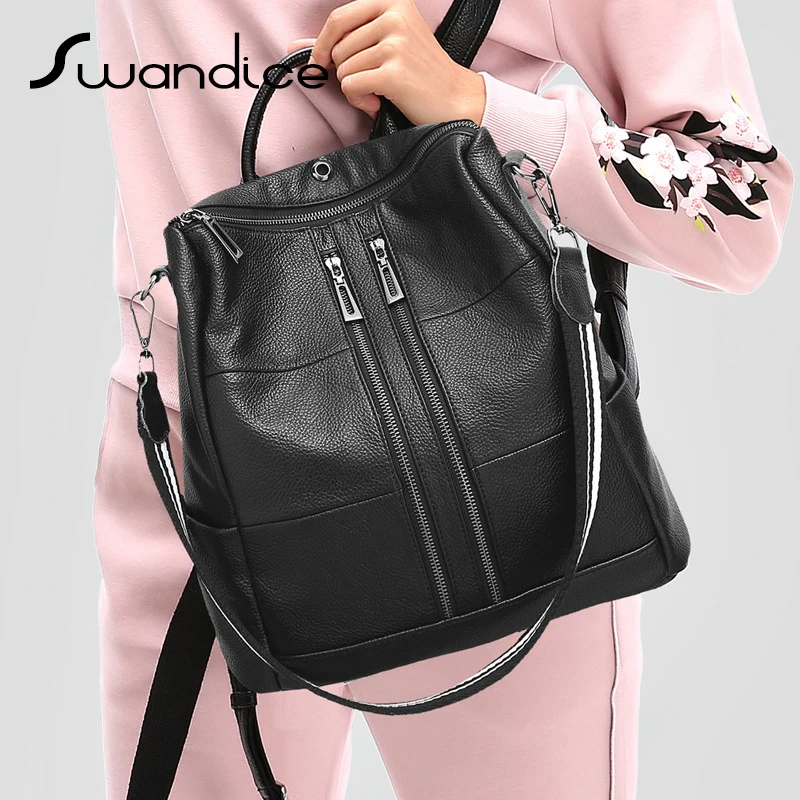 100% Natural Cowhide Real Genuine Cow Leather Zippers Backpacks Shoulder Bags School Knapsack Pack Satchel Student Women Female
100% Natural Cowhide Real Genuine Cow Leather Zippers Backpacks Shoulder Bags School Knapsack Pack Satchel Student Women Female