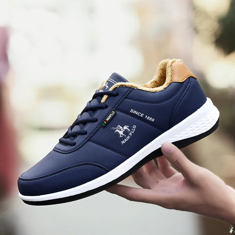 Sycatree New Winter High Elasticity Running Shoes Fur Warm Men Rubber Sole Non-slip Sneaker Men Lace Up Leather Waterproof Shoes
Sycatree New Winter High Elasticity Running Shoes Fur Warm Men Rubber Sole Non-slip Sneaker Men Lace Up Leather Waterproof Shoes