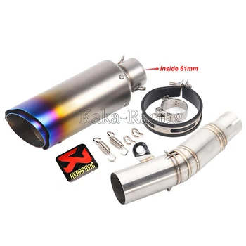 Motorcycle Full Exhaust System Slip on Akrapovic Exhaust Muffler Escape moto with middle link pipe For Yamaha YZF R6 2006-2018
Motorcycle Full Exhaust System Slip on Akrapovic Exhaust Muffler Escape moto with middle link pipe For Yamaha YZF R6 2006-2018