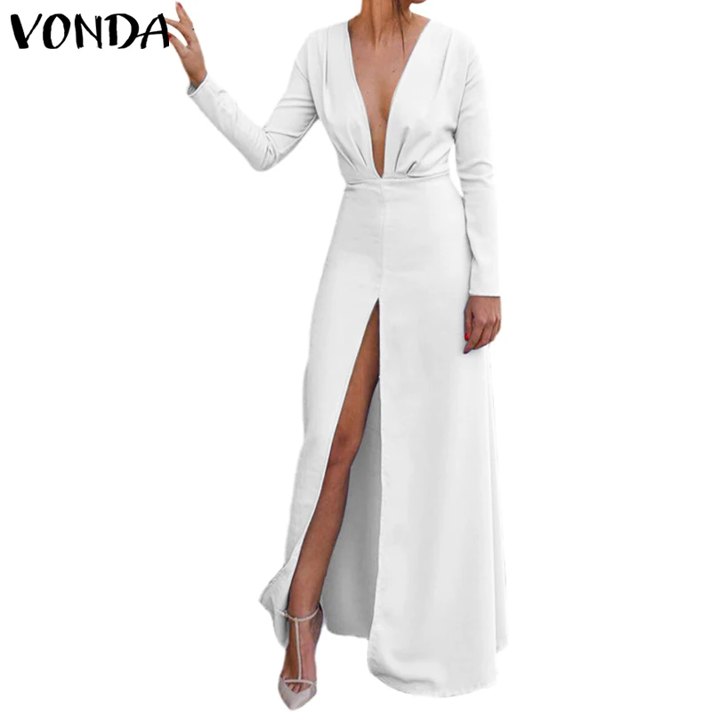 5XL VONDA 2019 Summer Woman V Neck Long Dress Bohemian Slim Vestido Vintage Overalls Long Sleeve Casual Plus Sundress Robe Femme
5XL VONDA 2019 Summer Woman V Neck Long Dress Bohemian Slim Vestido Vintage Overalls Long Sleeve Casual Plus Sundress Robe Femme
