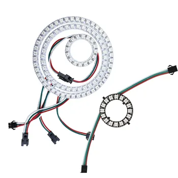 DC5V WS2812B Ring LED Module Strip Light 6 35 45 Bits LEDs 5050 RGB Individual Addressable Led Pixel White Black PCB JQ
DC5V WS2812B Ring LED Module Strip Light 6 35 45 Bits LEDs 5050 RGB Individual Addressable Led Pixel White Black PCB JQ