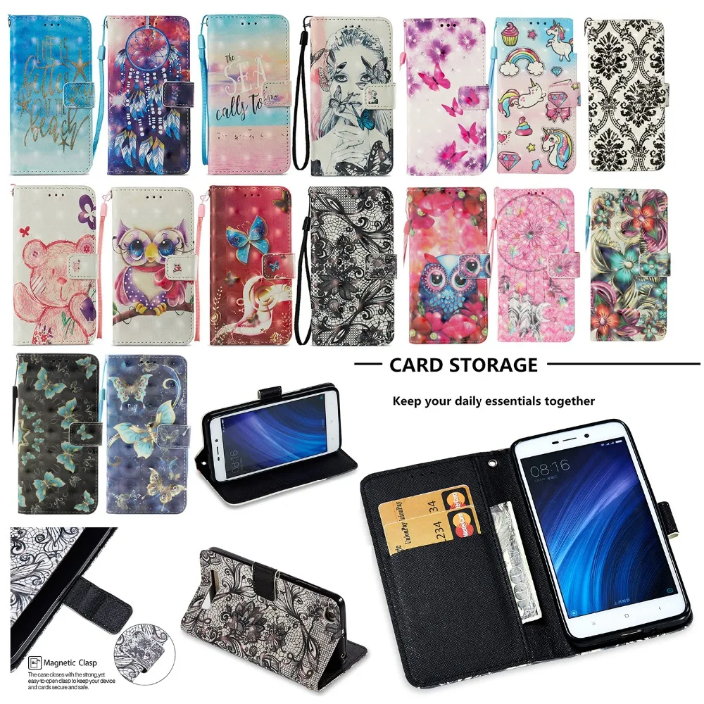 3D Cartoon Flip Case For Xiaomi Redmi 4A 5A 4X Note 5A Leather + Soft Silicon Wallet Cover For Xiaomi 5X Mi A1 Case phone Coque
3D Cartoon Flip Case For Xiaomi Redmi 4A 5A 4X Note 5A Leather + Soft Silicon Wallet Cover For Xiaomi 5X Mi A1 Case phone Coque