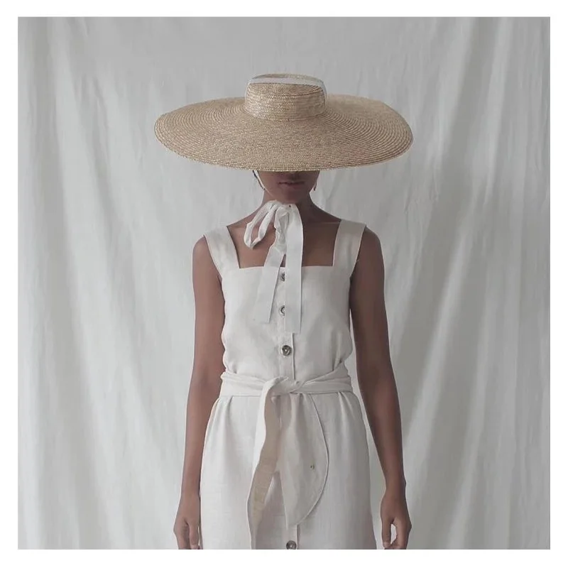 Style Simple Fashion Strap Wheat Straw Flat Hat Tourist Sunscreen Beach Shade Straw Straw Hats Sun Hat Wide Brim Hats Summer
Style Simple Fashion Strap Wheat Straw Flat Hat Tourist Sunscreen Beach Shade Straw Straw Hats Sun Hat Wide Brim Hats Summer