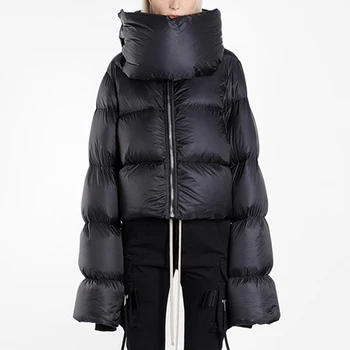 Autumn and Winter Women's Zipper Short Fluffy White Duck Down Jacket Super Big Collar Down Heavy Coat xr23 
Autumn and Winter Women's Zipper Short Fluffy White Duck Down Jacket Super Big Collar Down Heavy Coat xr23