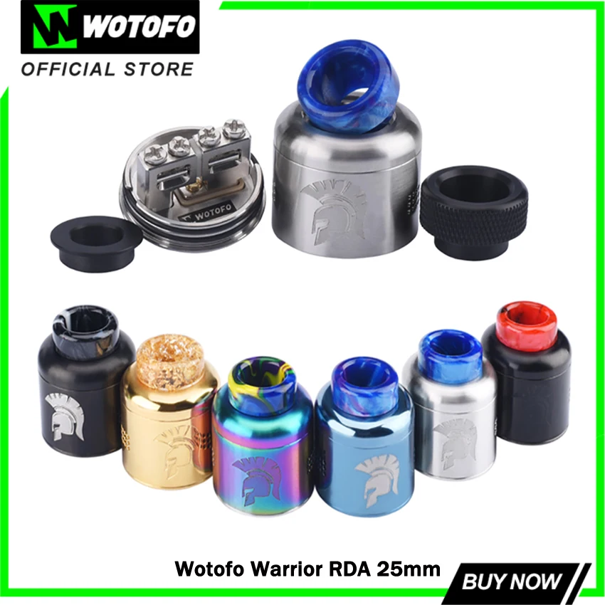 Original Wotofo Warrior RDA 25mm Tank Atomizer with 10pcs Cotton Domed top cap Rebuilding Dripping Atomizer dual coil vape tank
Original Wotofo Warrior RDA 25mm Tank Atomizer with 10pcs Cotton Domed top cap Rebuilding Dripping Atomizer dual coil vape tank