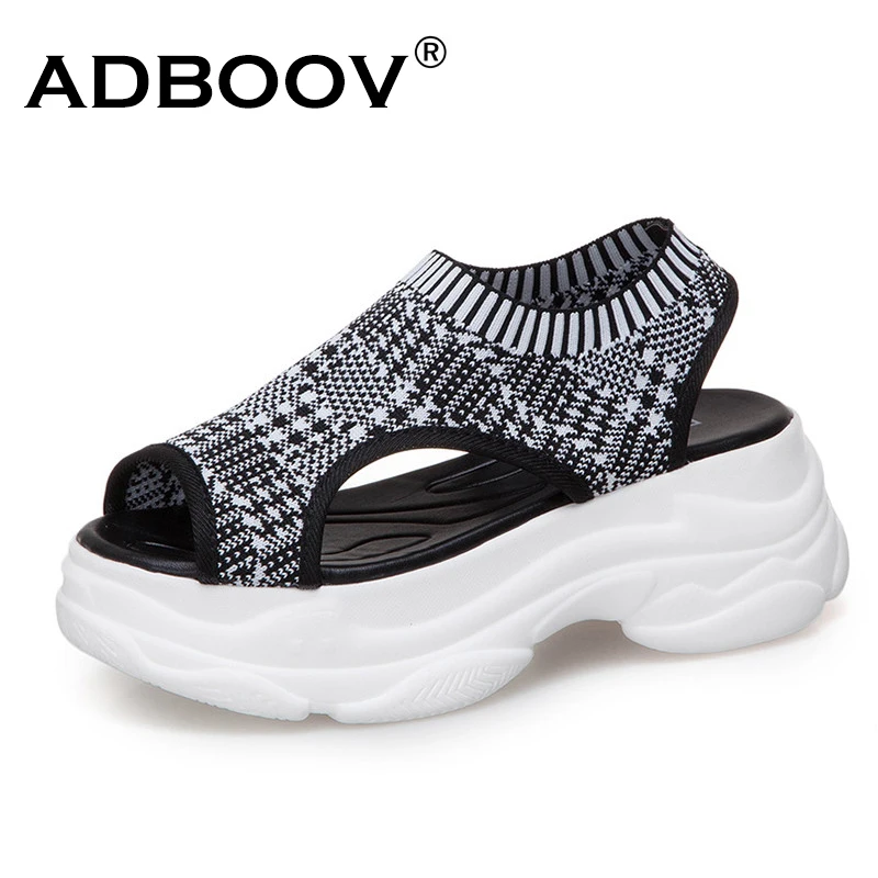 ADBOOV Thick Sole Women Sandals Knit Upper Platform Shoes Woman Pee Toe sandalias Ladiees Chunky Shoes Sandalia Feminina
ADBOOV Thick Sole Women Sandals Knit Upper Platform Shoes Woman Pee Toe sandalias Ladiees Chunky Shoes Sandalia Feminina